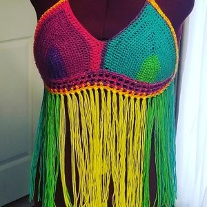 Crochet halter tops and brallets